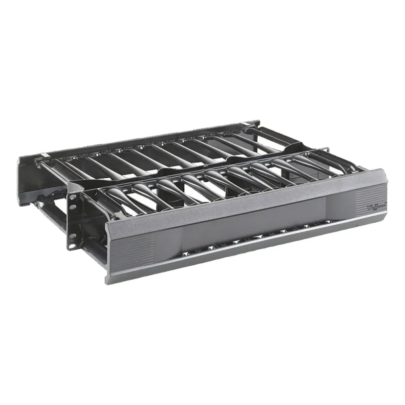 Organizador de Cables Horizontal CableTek, Doble (Frontal y Posterior), Para Rack de 19in, 2 UR