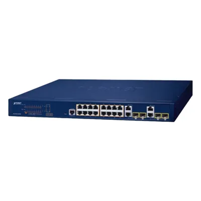 Switch Administrable PoE Capa 2 de 16 Puertos 10/100/1000 Mbps 802.3af/at, 4 Puertos SFP Gigabit, Hasta 240 W