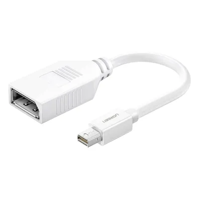 Cable Mini DP Macho a DP Hembra | Thunderbolt 2 | Version DP 1.2 | Soporta 4K*2K | Cable de 15 cm (5.91 Pulgadas) | Color Blanco.
