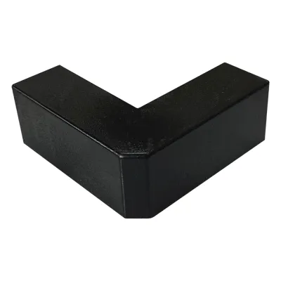 Esquinero Exterior Color Negro de PVC Auto Axtinguible, Para Canaleta TMK-1720-N-CC (5210-02003)
