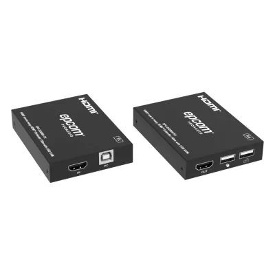 KIT Extensor HDMI con KVM | Sobre IP | Transmisión hasta 150m | Cat5e/6 | HDCP 1.4 | 1080p | Control IR | Compatible con Switch 1G
