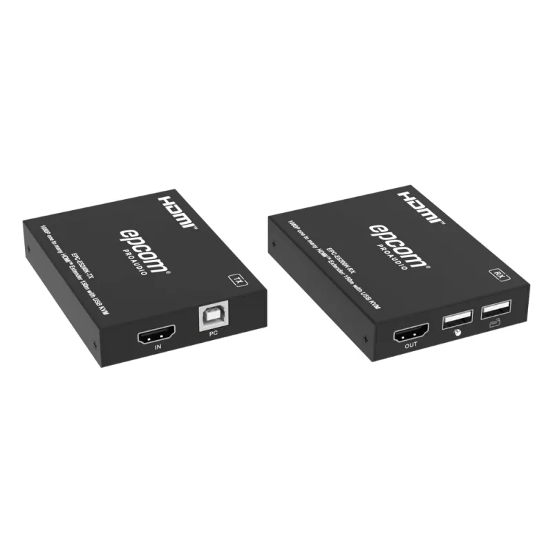 KIT Extensor HDMI con KVM | Sobre IP | Transmisión hasta 150m | Cat5e/6 | HDCP 1.4 | 1080p | Control IR | Compatible con Switch 1G