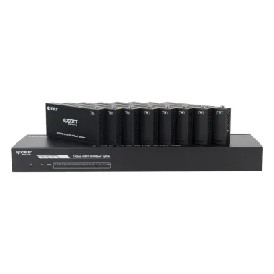 Splitter mas Extensor de Video | 1x8 | ProAV | HDBaseT™ | 120m en 4K@60Hz | 150m en 1080p@60Hz | Cat6/6a/7 | Gestión Avanzada EDID | Control IR y RS232 | PoC | Salida de Audio