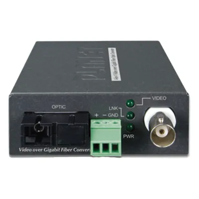 Kit Convertidor de Medios de Video Sobre Fibra Gigabit WDM-SC, Monomodo a 20 km, Tipo de Video AHD/TVI/CVI/CVBS