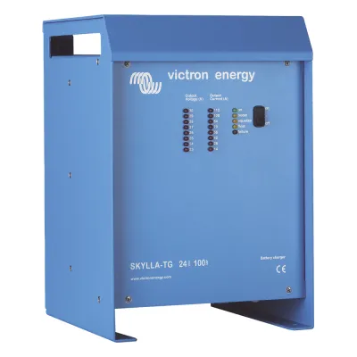 Skylla-TG 24/100 / Cargador de Baterías para Ambientes Marinos 24 V, 100 A / Bancos de 500 a 1000 Ah