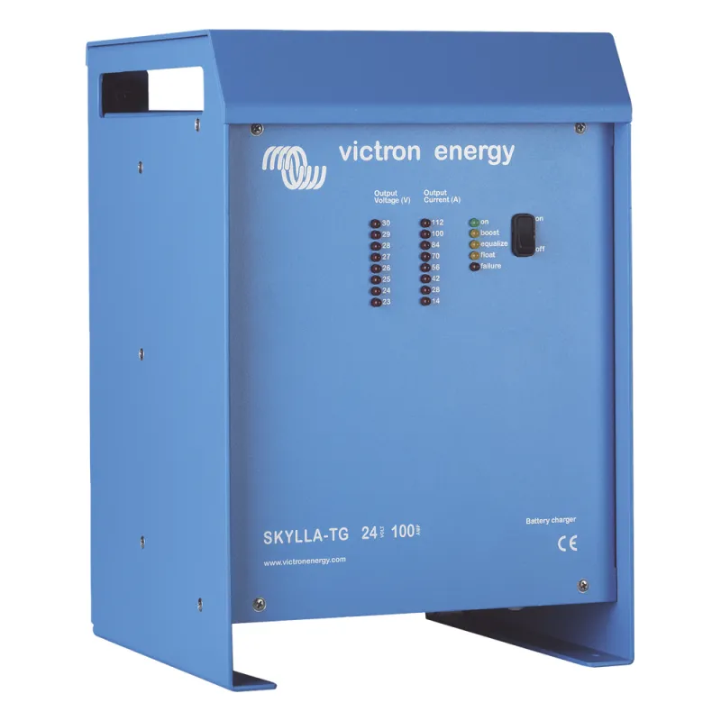 Skylla-TG 24/100 / Cargador de Baterías para Ambientes Marinos 24 V, 100 A / Bancos de 500 a 1000 Ah