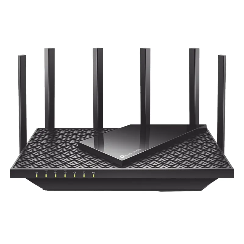 Router Tri-Band Wi-Fi 6E AX5400 / MIMO 2X2 / EasyMesh / 1 Puertos Gigabit WAN + 4 Puertos Gigabit LAN / OFDMA / Beamforming / WPA3 / Tether App / HomeShield