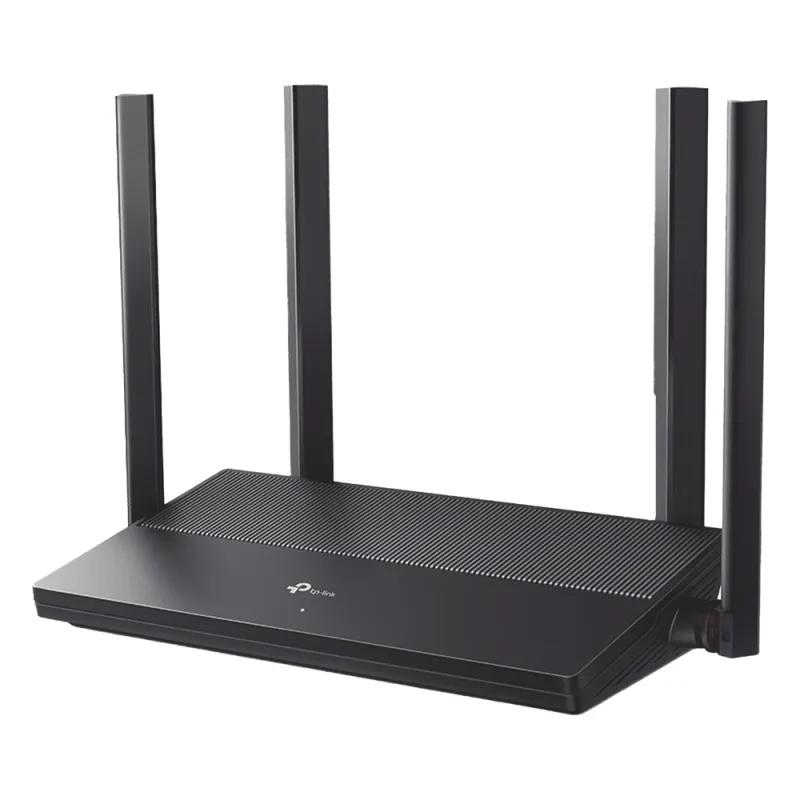 Router WiFi 6 AX 1500 Mbps / MU-MIMO 2X2 y OFDMA / 1 Puerto WAN Gigabit / 3 Puertos LAN Gigabit / Soporta IPV6 y TR-069 / 4 Antenas Beamforming / Seguridad WiFi WPA3