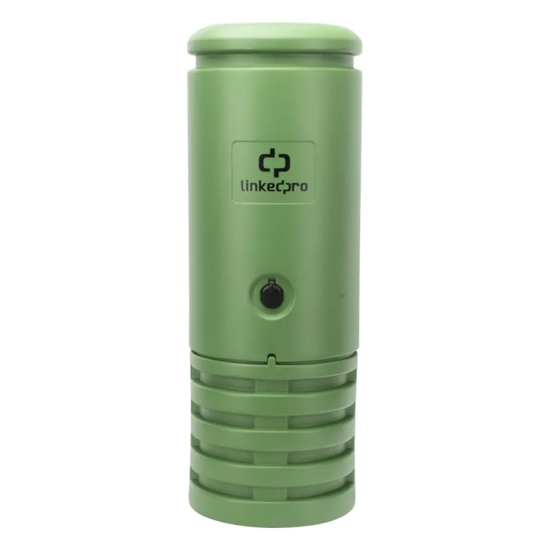 Pedestal para Cajas de Empalme de Fibra Óptica Cilíndrico Color Verde con Bracket Estándar (No Incluye Caja de Empalme)