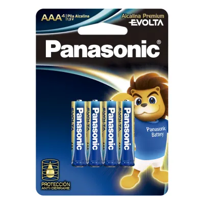 Batería Alcalina AAA 1.5V EVOLTA / No recargable / Paquete de 4 Baterías