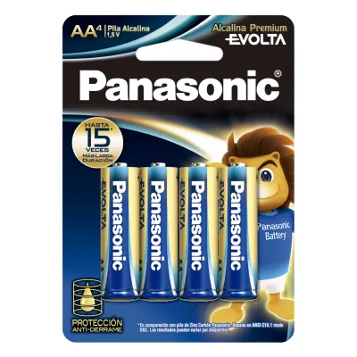 Batería Alcalina AA 1.5V EVOLTA / No recargable / Paquete 4 baterias