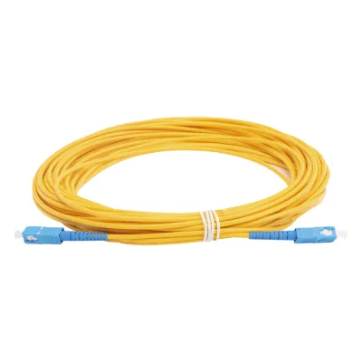 Jumper de Fibra Óptica Monomodo SC/UPC - SC/UPC Simplex, Color Amarillo, 15 Metros (49.21 Pies)
