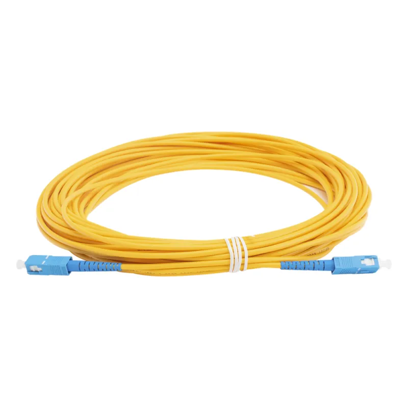 Jumper de Fibra Óptica Monomodo SC/UPC - SC/UPC Simplex, Color Amarillo, 15 Metros (49.21 Pies)