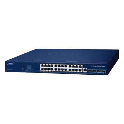 Switch PoE Administrable Capa 3, 24 Puertos Gigabit, Hasta 480 W, 8 Puertos 802.3bt, 16 Puertos 802.3at, 4 Puertos SFP 10G