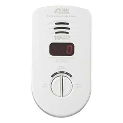 Alarma de monóxido de carbono enchufable a 120 V CA con pantalla digital de PPM y batería de litio sellada de 10 años, paquete de 3