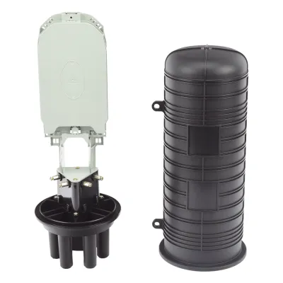 Caja de Distribución de Fibra Óptica Vertical Tipo Domo, 48 Empalmes (Expandible Hasta 96 Empalmes con Charola LP-SCV-48-ST), Exterior, IP68