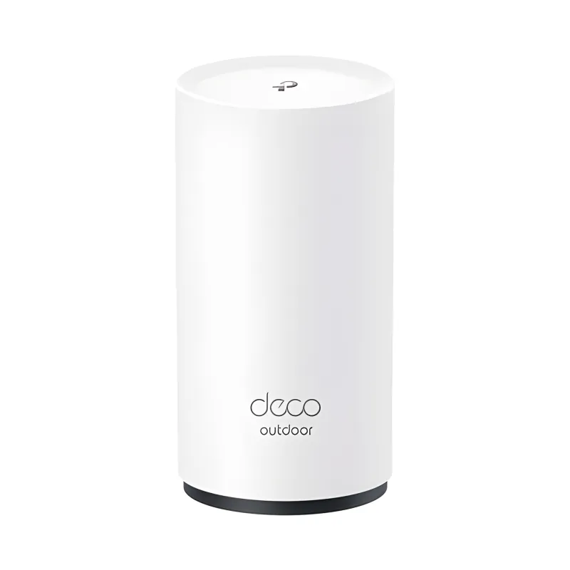 Router Inalámbrico MESH Exterior para Hogar / Doble Banda Wi-Fi 6 AX3000 Mbps / 2 Puerto Gigabit WAN/LAN / Puertos PoE 802.3 af/at Entrada / 2 Antenas Internas / Protección IP65 / Administración Mediante la App Deco (iOS, Android)