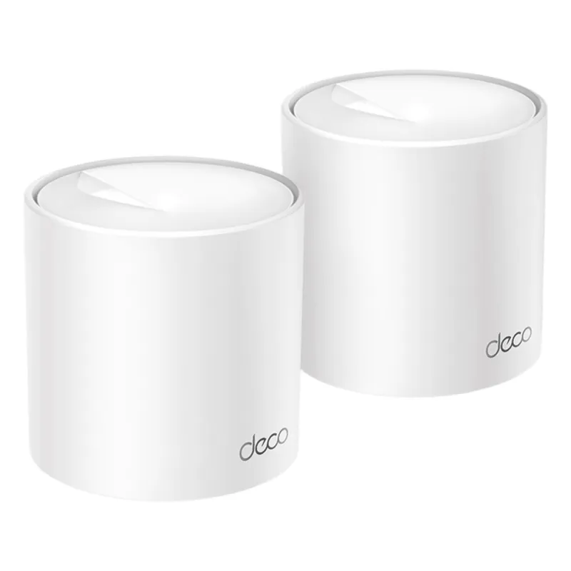 Kit 2 Routers Inalámbricos MESH Interior para Hogar / Doble Banda Wi-Fi 6 AX1500 Mbps / 2 Puerto Gigabit WAN/LAN / 2 Antenas Internas / Administración Mediante la App Deco (iOS, Android) / Protección HomeShield