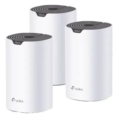 Kit 3 Routers Inalámbricos MESH Interior para Hogar / Doble Banda Wi-Fi 5 AC1900 Mbps / 3 Puerto Gigabit WAN/LAN / 3 Antenas Internas / Administración Mediante la App Deco (iOS, Android)