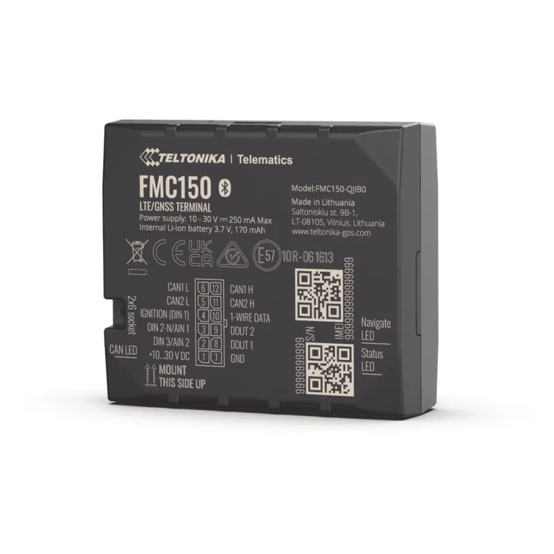 Avanzado Rastreador Vehicular (GPS) 4G LTE Cat 1 Con Lectura Can / Bluetooth y Múltiples Entradas y Salidas Digitales