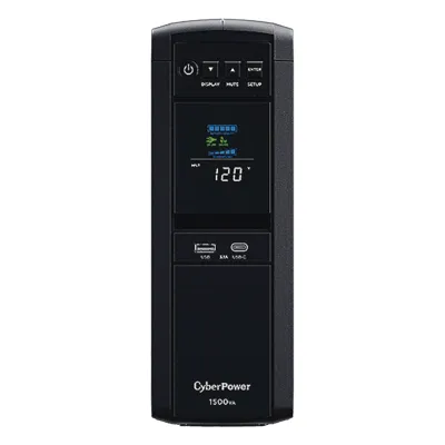 UPS de 1500 VA/1000 W, Topología Línea Interactiva, Entrada 120 Vca NEMA 5-15P, Onda Senoidal Pura, Tipo Torre, Con 12 Tomas NEMA 5-15R