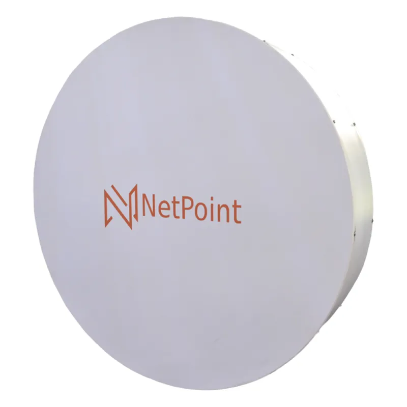 Antena Direccionales Blindada para radio C5X, B5X, C6X, B6X / tecnología Twist-on para radios de guía de onda / 4.9-6.4 GHz / Ganancia 34 dBi / Ideal para hasta 50 km / Montaje incluido.