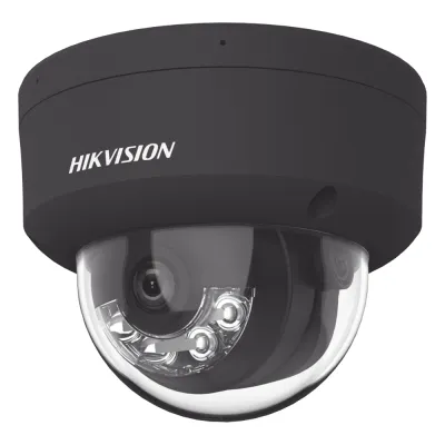 Domo IP 4 Megapixel / Color Negro / Lente 2.8 mm / Dual Light (30 mts Luz Blanca + 30 mts IR) / 2 Micrófonos Integrados / ACUSENSE / Exterior IP67 / IK10 / WDR 120 dB / PoE / ONVIF / Micro SD / Metal / ACUSEEK