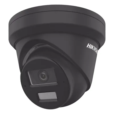 [Dual Light + 2 Micrófonos de Doble Matriz] Turret IP 4 Megapixel / Color Negro / Lente 2.8 mm / 30 mts Luz Blanca + 30 mts IR / ACUSENSE / Exterior IP67 / WDR 120 dB / PoE / ONVIF / Micro SD / Metal / ACUSEEK