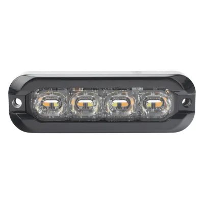 Luz Auxiliar Flexible UltraFlex 8 LED / Ámbar-Blanco / Lente Transparente / Montaje en Curva hasta 120° / 69 Patrones de Destello / SAE Class I y II / IP69K