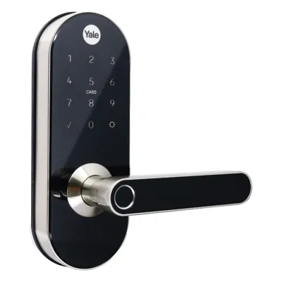 Cerradura Digital YMC420 / con Teclado Táctil / lector de Tarjetas / Huellas / Incluye HUB / compatible con YALE CONNECT