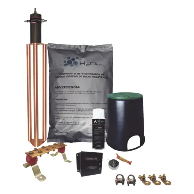 Kit de Tierra Física con Electrodo Magnetoactivo de 45 AMP Y Supresor de Picos SOHO