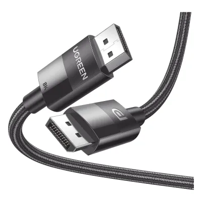Cable DisplayPort 1.4 | Longitud 2 Metros (6.56 Pies) | Versión DP1.4 | 8K 7680x4320 a 60 Hz | Soporta 3D | HDR | Blindaje Interno Múltiple | Nylon Trenzado | Soporta 32.4Gbps