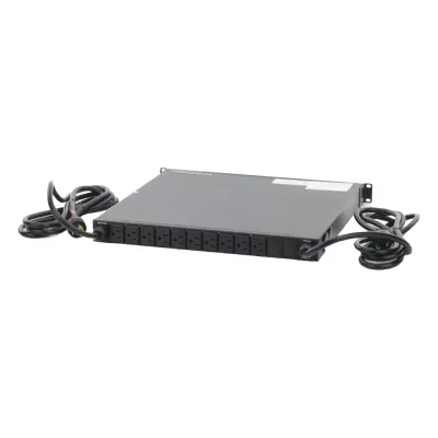 PDU ATS Monitoreable / Transferencia Automática 10 ms / 10 Salidas NEMA 5-15R / Entrada L5-20P 20 A / 120 Vca / Rack 19 in (48.3 cm) 1U / LCD 2 in (5.1 cm) / Gestión Remota IP