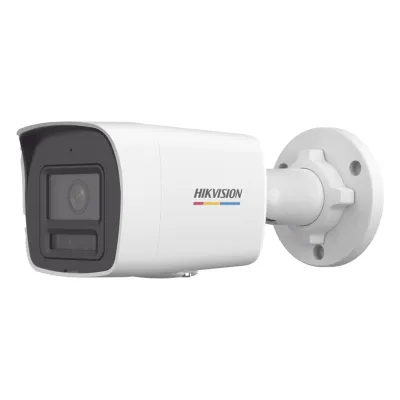 [Dual Light + ColorVu] Bala IP 2 Megapixel / Lente 2.8 mm / 30 mts IR + 30 mts Luz Blanca / Micrófono Integrado / ACUSENSE Lite / Exterior IP67 / dWDR / PoE / Micro SD