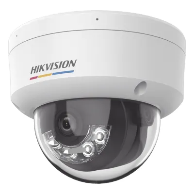 [Dual Light + ColorVu] Domo IP 6 Megapixel / Lente 2.8 mm / 30 mts IR + 30 mts Luz Blanca / Micrófono Integrado / ACUSENSE Lite / Exterior IP67 / IK08 / dWDR / PoE / Micro SD