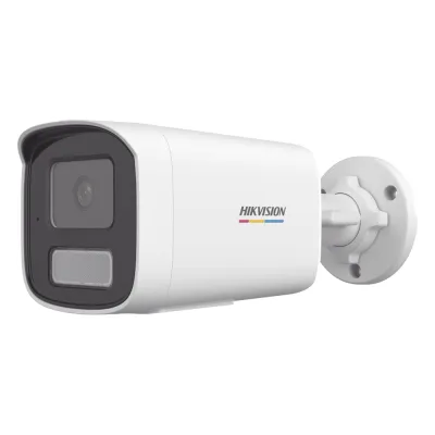[Dual Light + ColorVu] Bala IP 2 Megapixel / Lente 4 mm / 50 mts IR + 50 mts Luz Blanca / Micrófono Integrado / ACUSENSE Lite / Exterior IP67 / dWDR / PoE / Micro SD