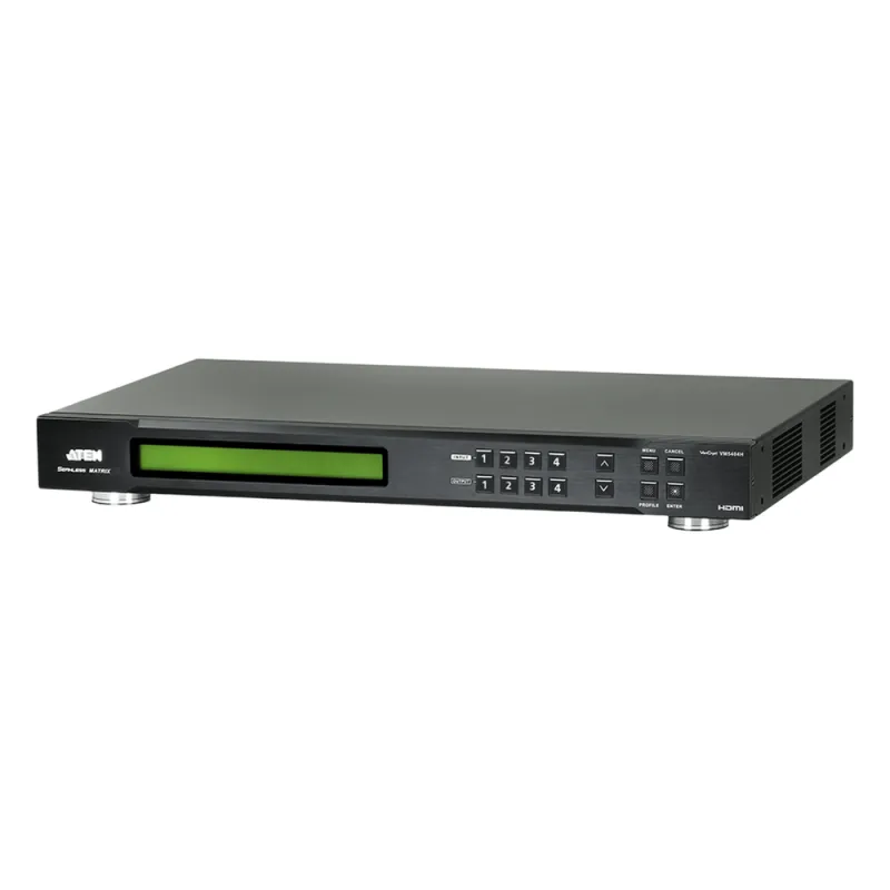 SWITCH DE MATRIZ HDMI | 4X4 | CON ESCALADOR | COMPATIBLE CON VIDEOWALL | Seamless Switch™ | IR | RS-232 | ETHERNET