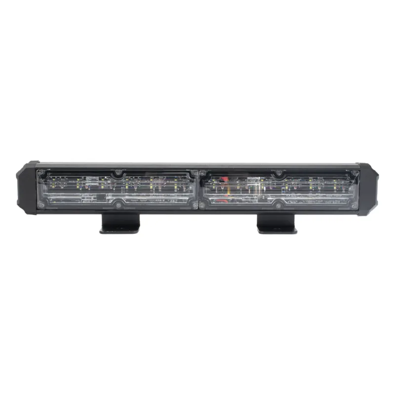 Barra de Luz de Advertencia, 2 Módulos de 6 LED, 11 Pulgadas Rojo/Claro