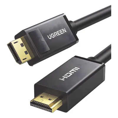 Cable DP Macho a HDMI Macho | Longitud 5 Metros (16.40 Pies) | Soporta 4K@30Hz | Soporta 3D | Cobre EstaÑado 28AWG | Blindaje Interno MÚltiple | TransmisiÓn Unidireccional | BotÓn de LiberaciÓn | Chip de Última GeneraciÓn.