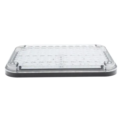 Luz de Advertencia de 9X7", Bicolor Rojo/Claro, Ideal para Ambulancias