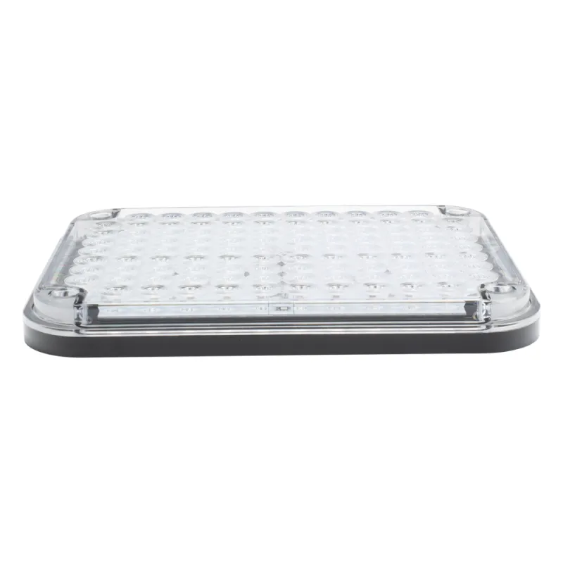 Luz de Advertencia de 9X7", Bicolor Rojo/Claro, Ideal para Ambulancias