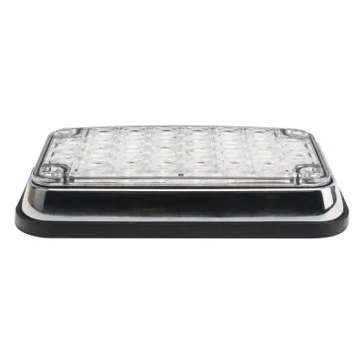 Luz de Advertencia de 6X4", Bicolor Rojo/Claro, Ideal para Ambulancias