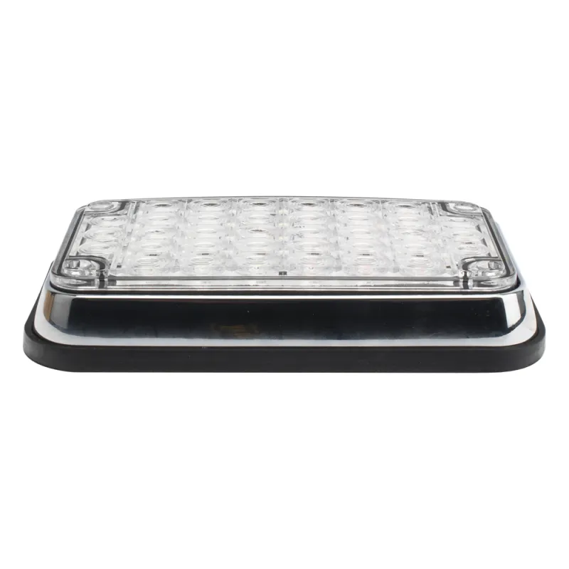 Luz de Advertencia de 6X4", Bicolor Rojo/Claro, Ideal para Ambulancias