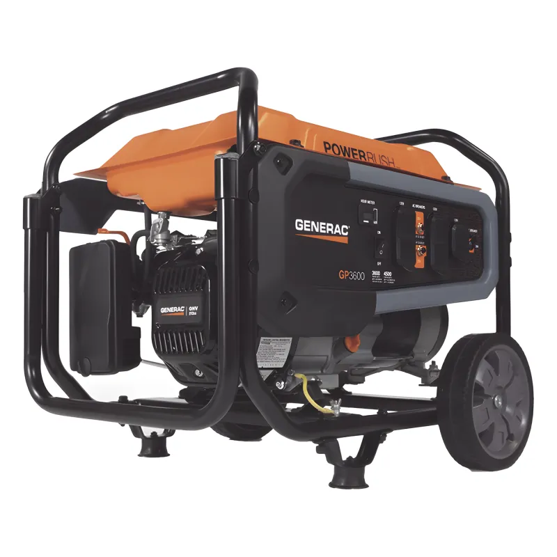 Generador Portátil a Gasolina, 3.6 kW, 120Vca, Arranque Manual