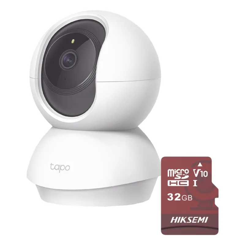 Kit de Cámara IP Wi-Fi / Incluye 1 Pieza Modelo TAPOC200 / 2 Megapixel / Utiliza La App Tapo / 1 Memoria Micro SD Hiksemi Modelo HS-TF-E1/32G
