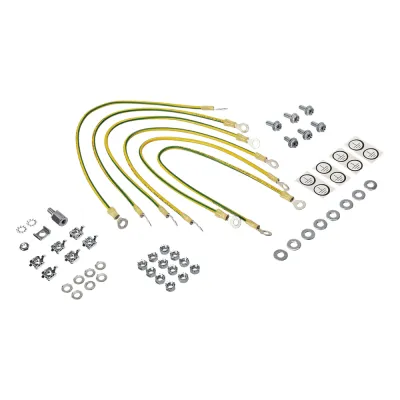 Kit de Accesorios de Tierra Física, Para Gabinetes ProLine, Incluye 6 Cables 12 AWG de 411 mm de Largo Con Terminaciones de Anillo y Accesorios de Montaje M6