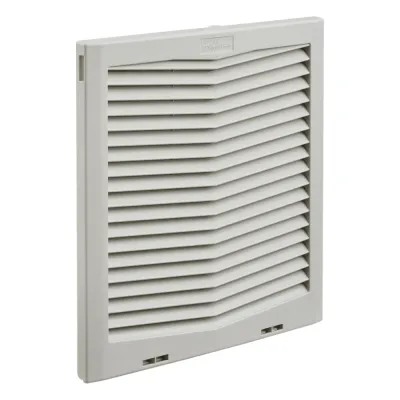 Rejilla de Escape para Ventilador con Filtro HG / Protección IP54 / Compatible con Ventiladores HF13 de 13 in (325 mm) / De Plástico / Color Gris Claro