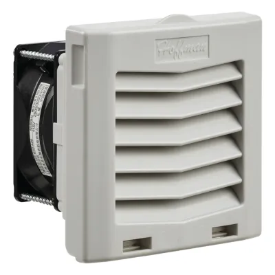 Ventilador Con Filtro de Montaje Lateral HF04, Con Flujo de Aire de 21 CFM, 115 Vca, Color Gris Claro