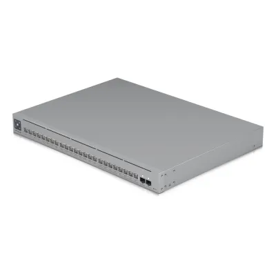 UniFi Switch Pro Max 24 POE, 24 puertos (8 puertos POE++ 2.5 GbE y 16 puertos GbE POE+), 2 puertos SFP+ 10G, 400W, pantalla táctil