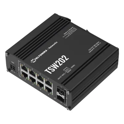 Switch Industrial Administrable L2, 8 puertos PoE 802.3af/at, Soporta Profinet